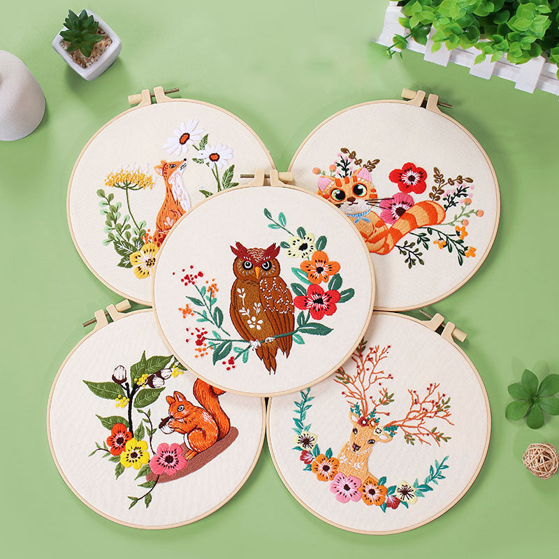 Forest Friends - Themed DIY Embroidery Kits