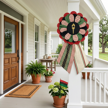 Custom Fabric Flower Door Hanger Sewing Template Set - With Instructions