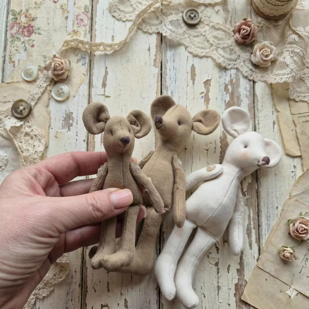 Mouse Family Sewing Template Set + With Instructions