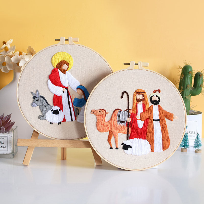 Nativity Scene Embroidery Kit: Celebrate the Spirit of the Season with Every Stitch