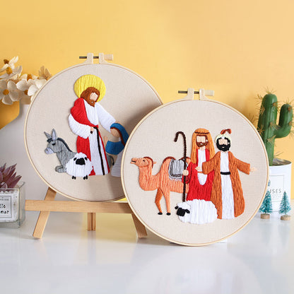 Nativity Scene Embroidery Kit: Celebrate the Spirit of the Season with Every Stitch