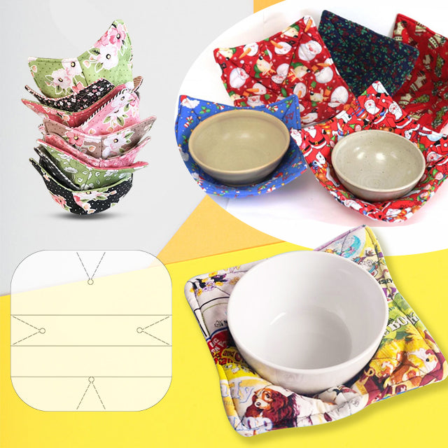 Microwave Bowl Cozy Pattern Template - With Instructions