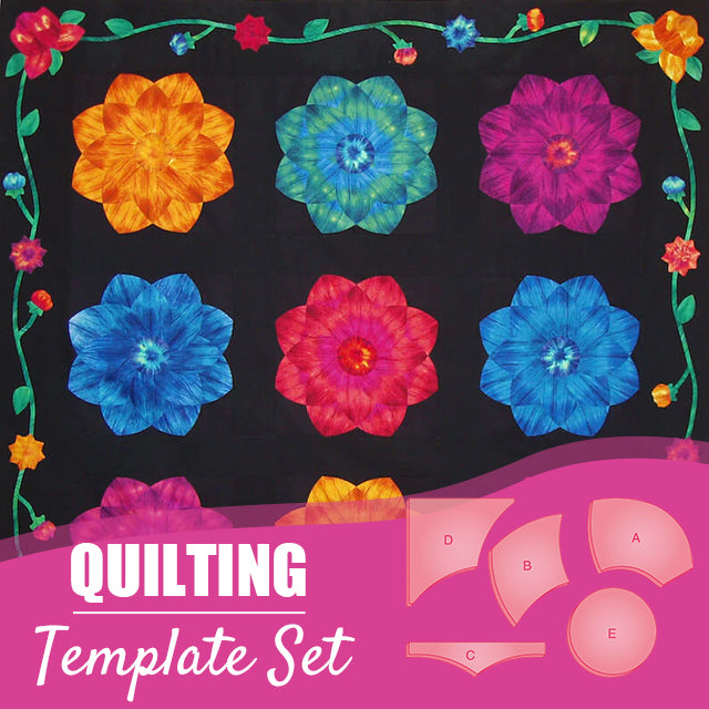 Dahlia Quilt Book & Template Set - 5PCS (With Instructions)
