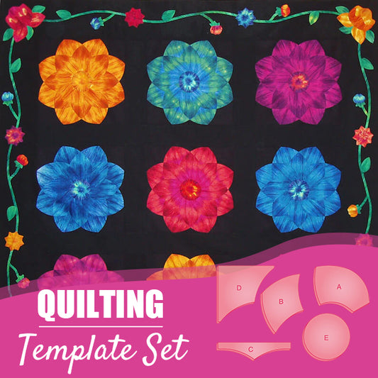 Dahlia Quilt Book & Template Set - 5PCS (With Instructions)