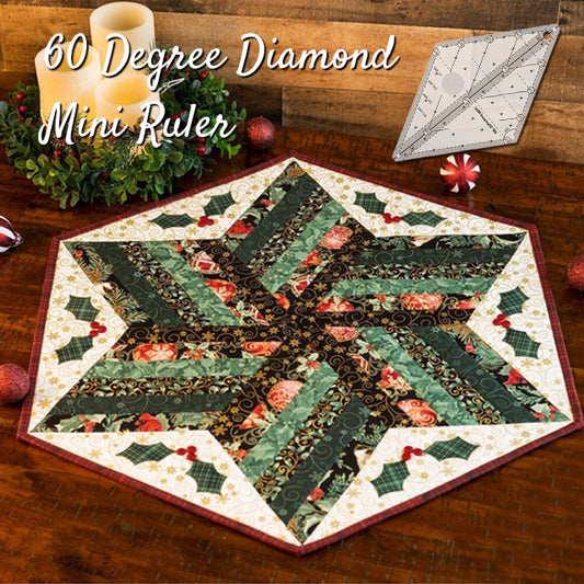 60 Degree Diamond Mini Ruler- With Instructions