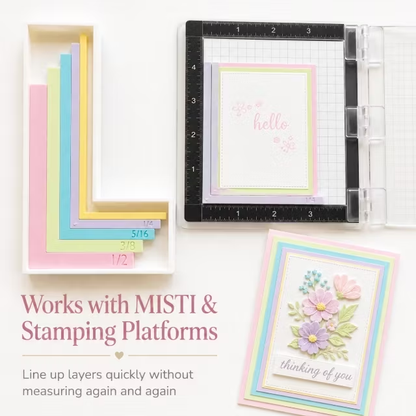 Card Making Alignment Guide Set with Tray