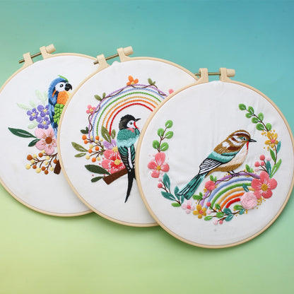 Bird And Rainbow - Themed DIY Embroidery Kits