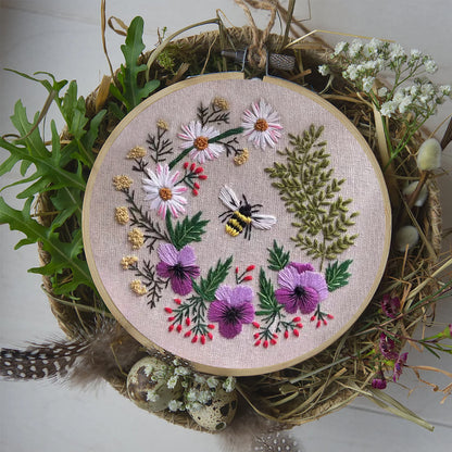 Rubbyoo Embroidery Kit-   Honey Bee Garden