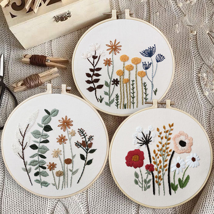 Wild Meadow - Themed DIY Embroidery Kits
