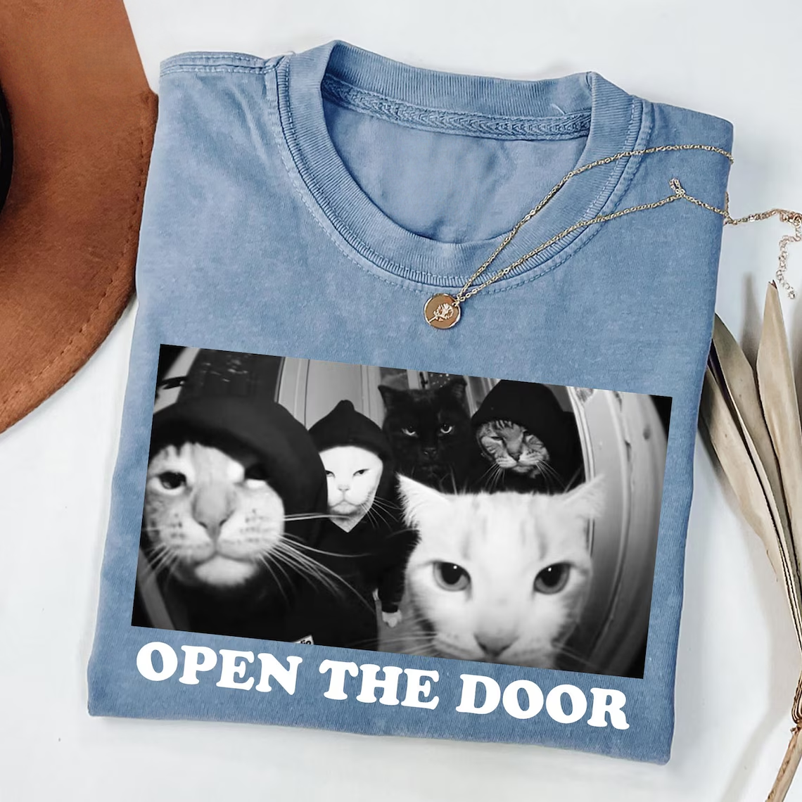 Funny Cat Gang Sarcastic Meme T-Shirt