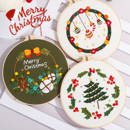 Christmas Cheer Embroidery Kit: Celebrate the Season with Every Stitch