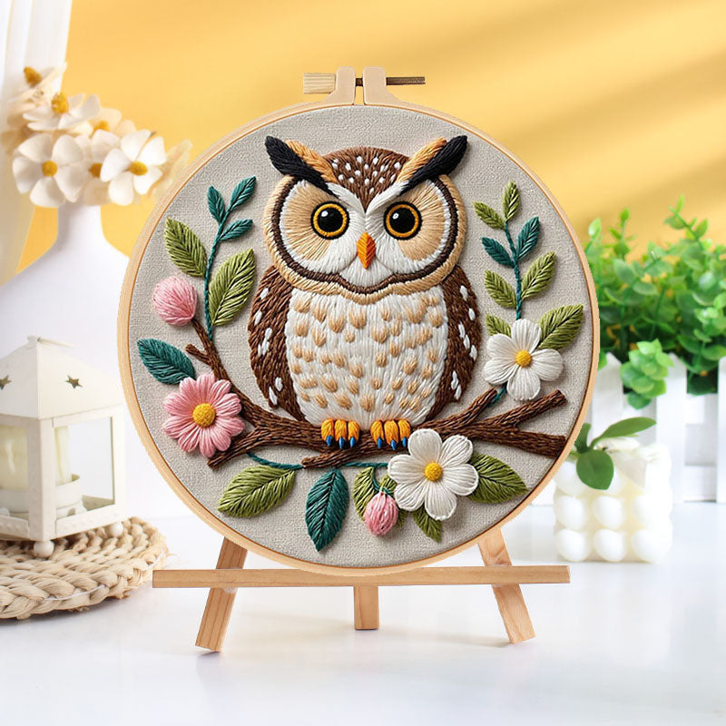 Woodland Owl Embroidery Kit