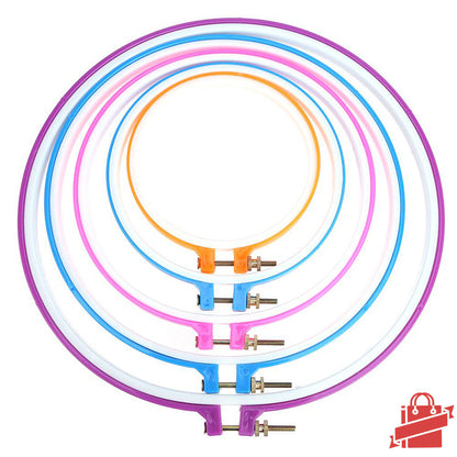 EasyStitch Plastic Embroidery Hoop Set - 5 Sizes