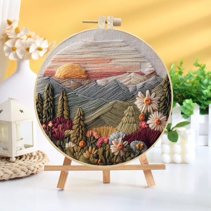 Mountain Sunset Embroidery Kit