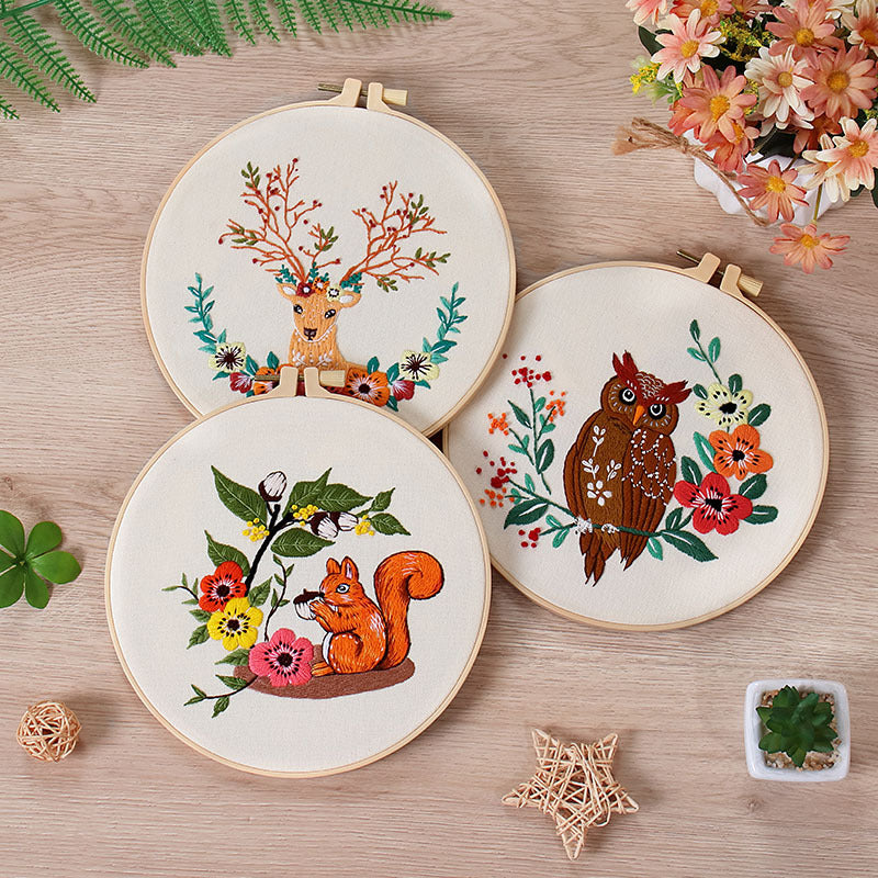 Forest Friends - Themed DIY Embroidery Kits