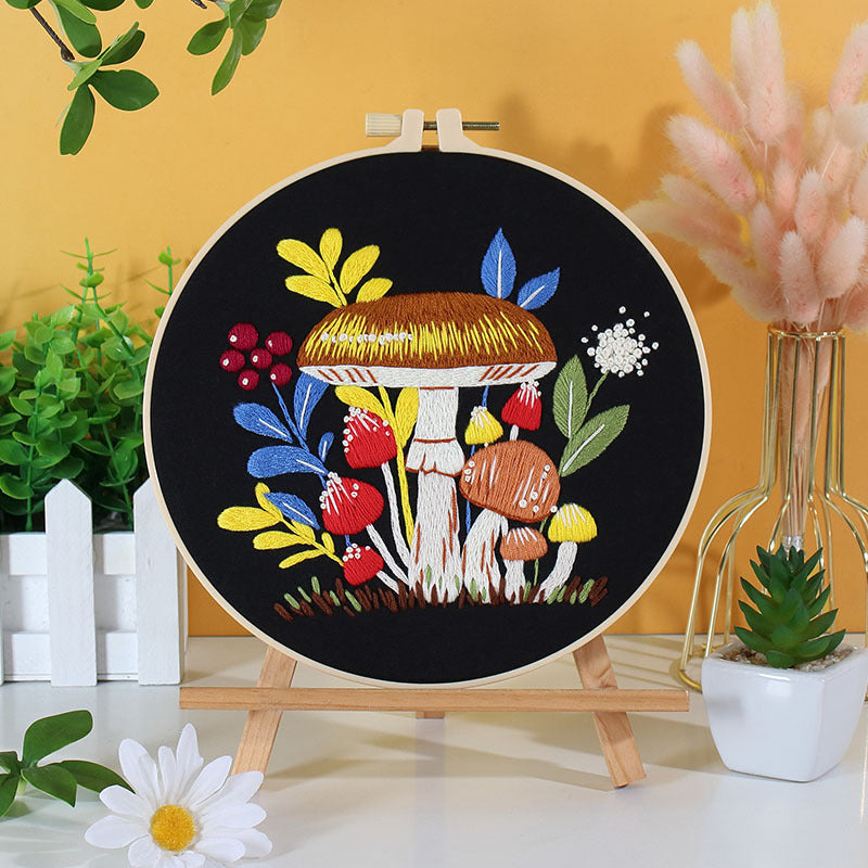 Mushroom World -Themed DIY Embroidery Kits