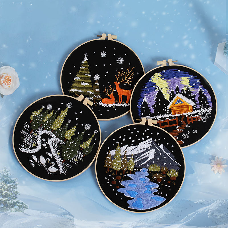 Winter Night - Themed DIY Embroidery Kits