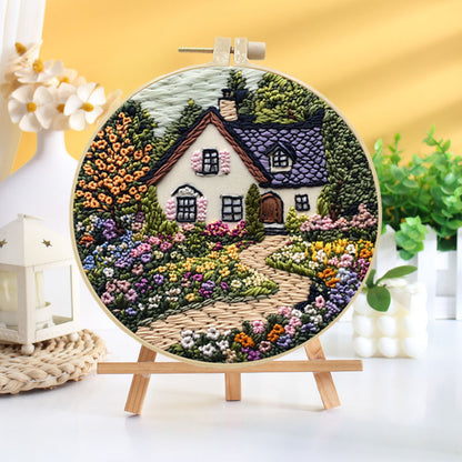 Storybook Cottage Bouquet Embroidery Kit
