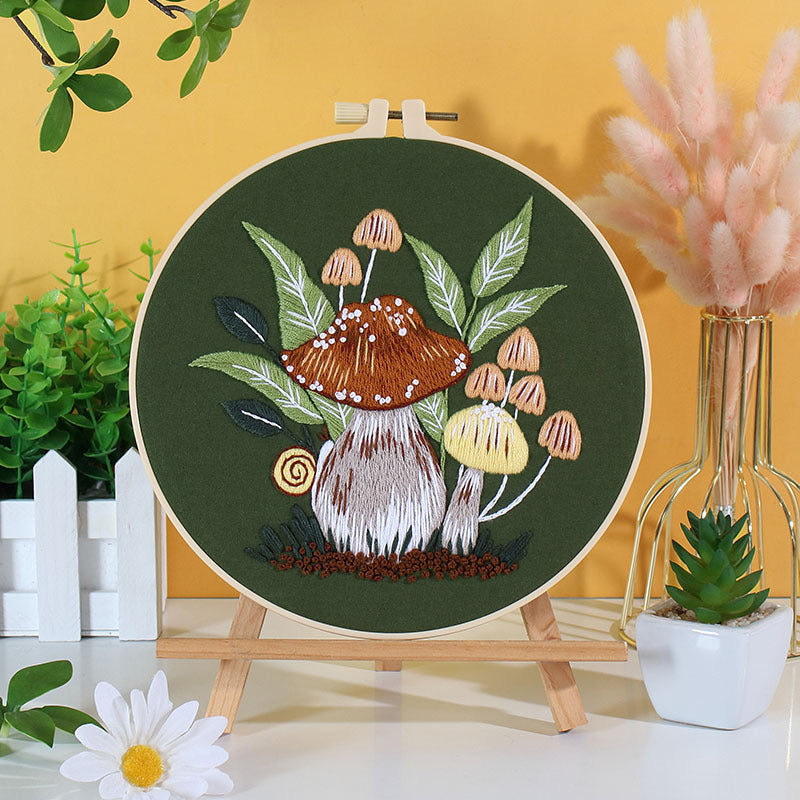 Mushroom World -Themed DIY Embroidery Kits