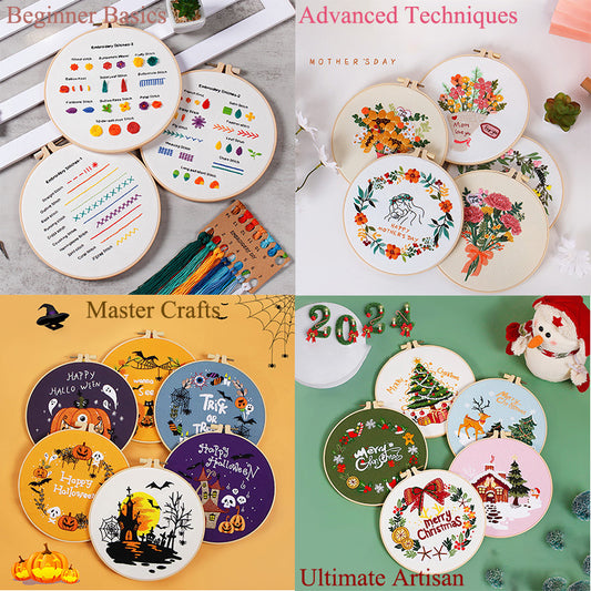 Embroidery Journey Combo Set 3: Elevate Your Skills from Beginner to Artisan!