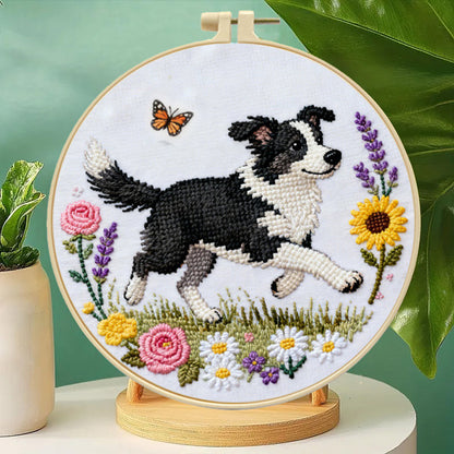 Sunset Paws Embroidery Kit