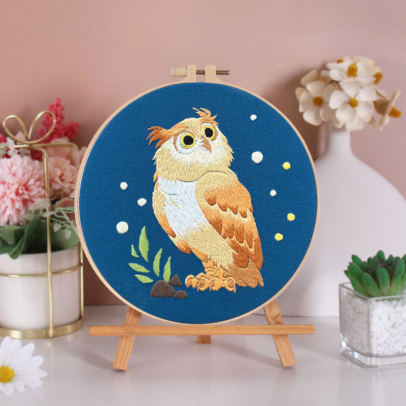 Whimsical Owl Embroidery Kit