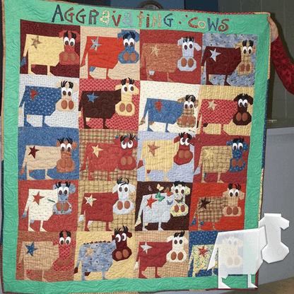 DIY Aggravating Cows Quilt Template Set-With Instructions