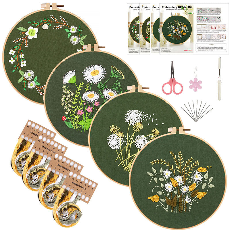 Forest flowers and plants -Themed DIY Embroidery Kits