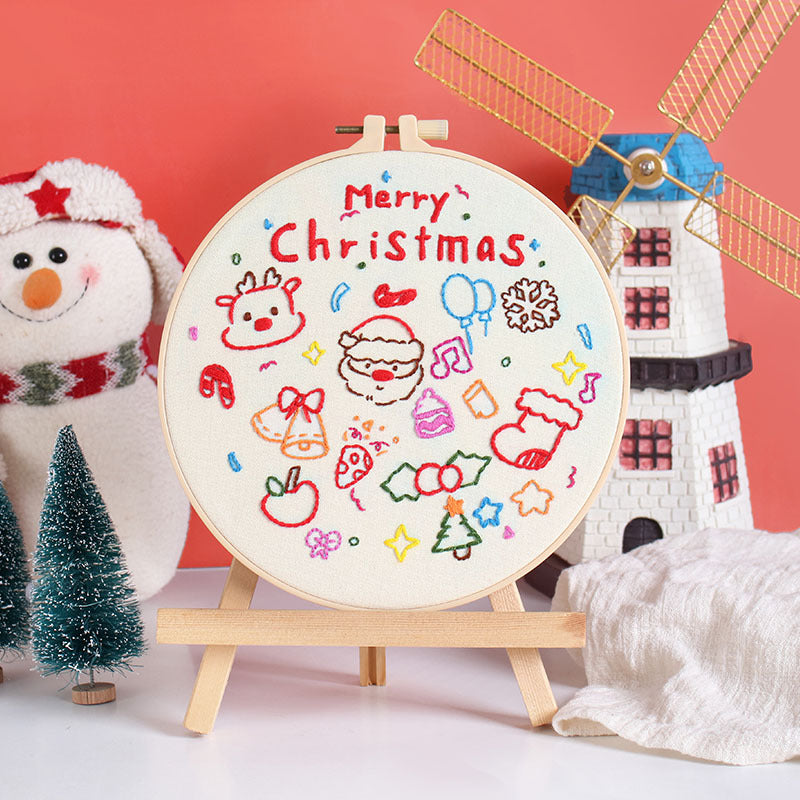 Festive Christmas -Themed DIY Embroidery Kits