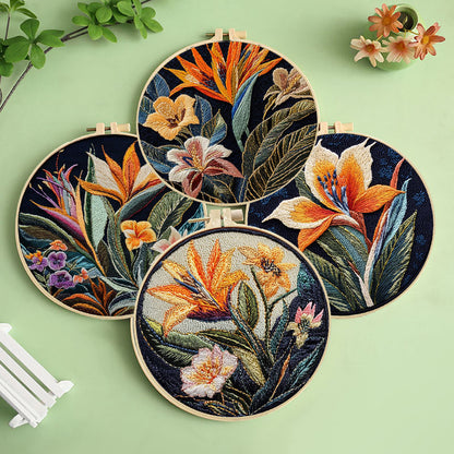 Tropical Bird of Paradise Embroidery Kit