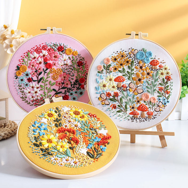 Floral Paradise Embroidery Kit: Create Your Blossoming Masterpiece