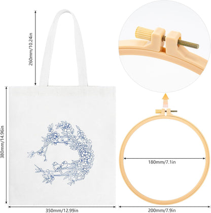 Spring Song Embroidery Canvas Bag: Embroider Your Unique Style