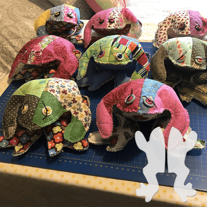 Stuffed Frog Toy Sewing Template Ruler Set - With Instructions