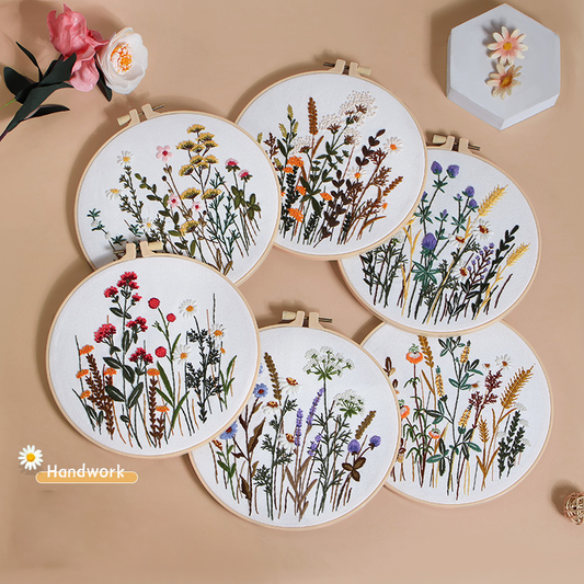 Blooming Wildflowers Embroidery Kit: Stitch the Beauty of Nature