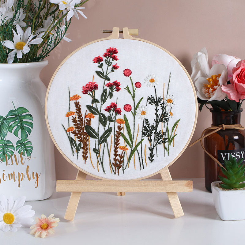 Wildflower  -Themed DIY Embroidery Kits