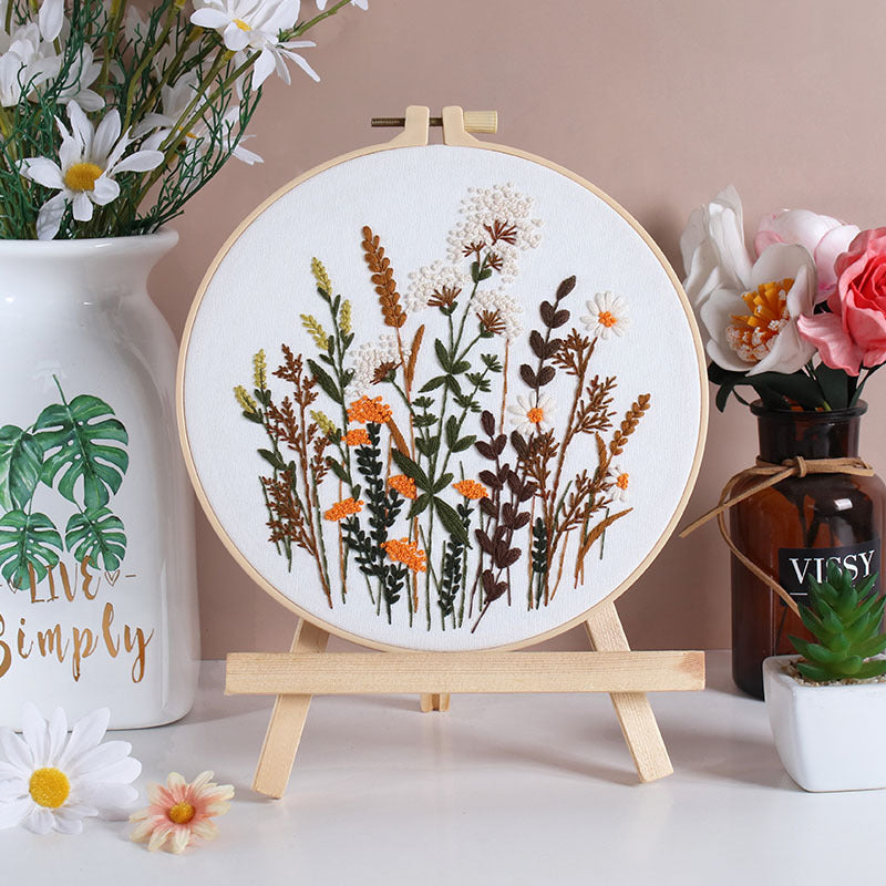 Wildflower  -Themed DIY Embroidery Kits
