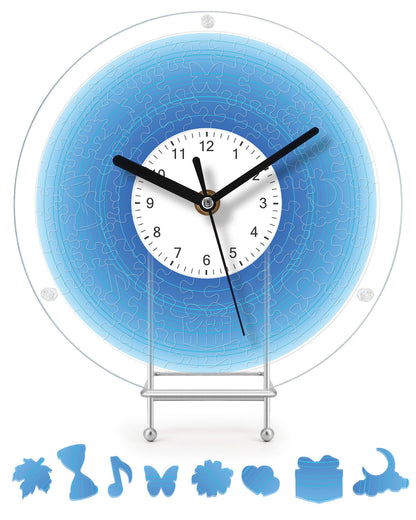 DIY Acrylic Puzzle Clock Kit - Gradient Blue