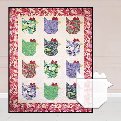 Funky Chicken Quilt Template Set  - With Instructions