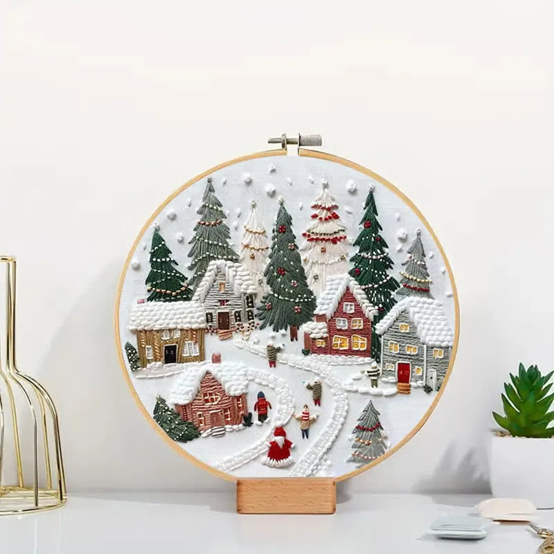 Snow Village Stitch Dream - Themed DIY Embroidery Kits