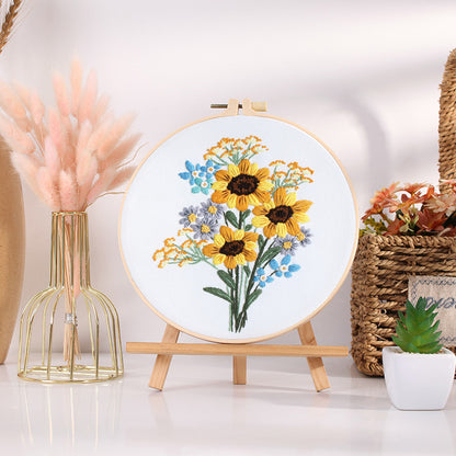 Sunflowers Embroidery Kit for Beginner