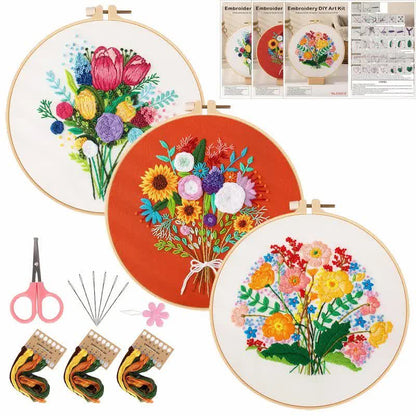 Rubbyoo Embroidery Kit - Flower Bouquet