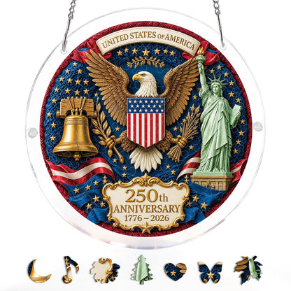 Acrylic Jigsaw Puzzle Suncatcher - Glory of America