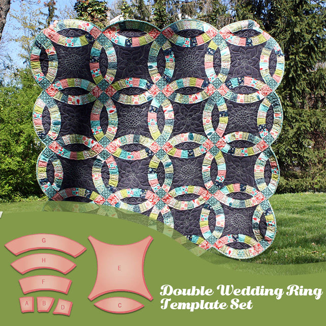Double Wedding Ring Book & Template Set(8PCS) + Manual
