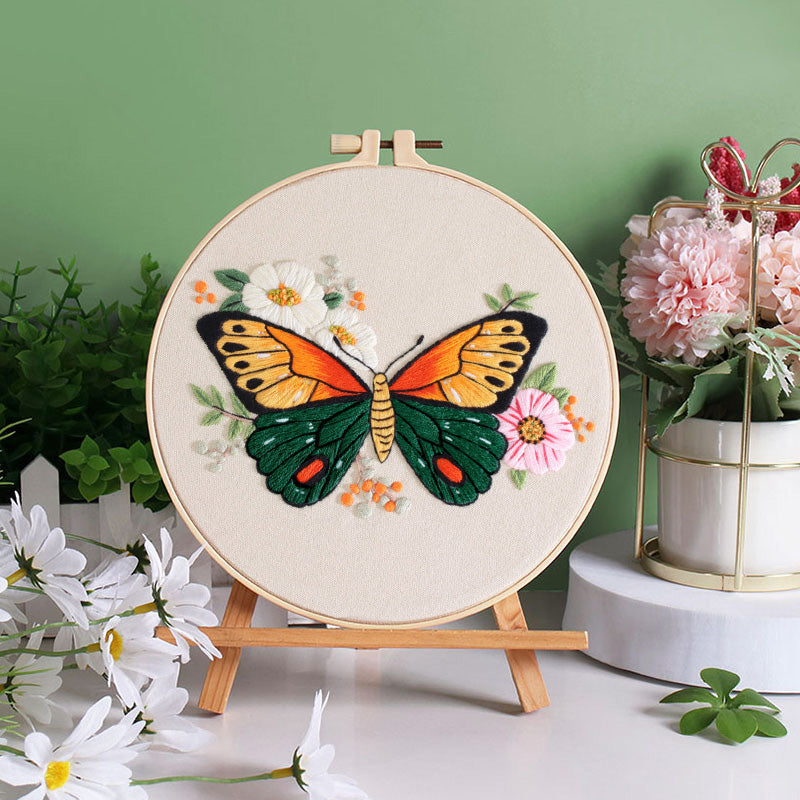 Butterfly  - Embroidery Hoop Kit for Beginners