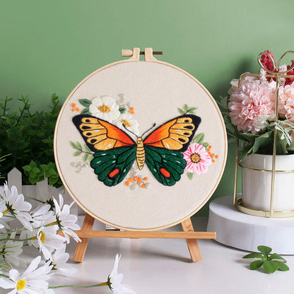 Butterfly  - Embroidery Hoop Kit for Beginners