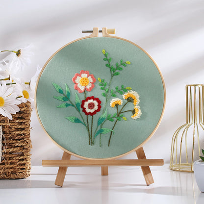 Botanical Blossoms Embroidery Kit: Craft Your Floral Masterpiece