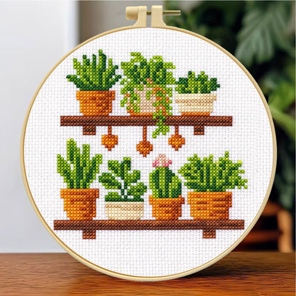 Potted Greenery Embroidery Kit
