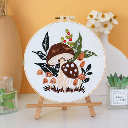 Enchanted Forest Mushroom Embroidery Kit: Craft Your Whimsical Masterpiece