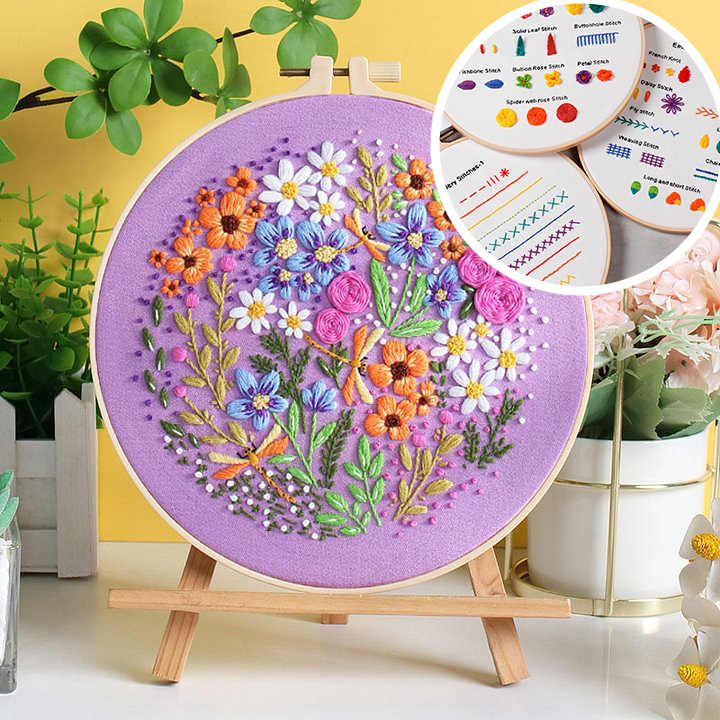 Floral Paradise Embroidery Kit: Create Your Blossoming Masterpiece