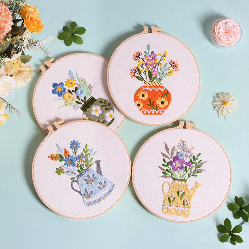 Blooming Vase  - Themed DIY Embroidery Kits